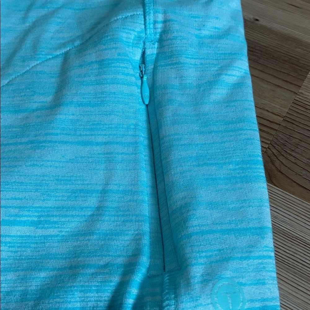 T by Talbots Striated Stand-up Collar Full Zip Jacket Turquoise Women S Athletic - Picture 3 of 11